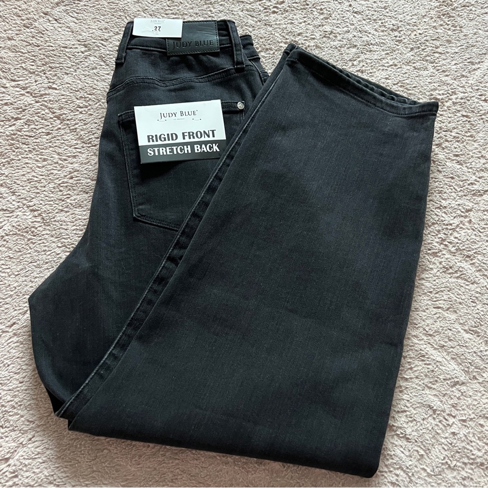 NWT Judy Blue Marlow Arc Leg High Waist Jeans Preppy Minimalist Size 27